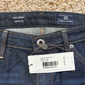 NWT AG The Prima Cigarette Leg 28 Dark Denim RFF